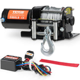 Darrahopens Tools > Other Tools > Power & Electrical Supplies VEVOR Electric Winch, 1361 kg Line Pull Capacity, 12V DC ATV/UTV Winch with Φ0.5 x 1188.7 cm 7 Strands Steel Cable Roller Fairlead Wired Remote Control, IP55 Waterproof for Towing UTV ATV Off-Road