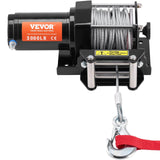 Darrahopens Tools > Other Tools > Power & Electrical Supplies VEVOR Electric Winch, 1361 kg Line Pull Capacity, 12V DC ATV/UTV Winch with Φ0.5 x 1188.7 cm 7 Strands Steel Cable Roller Fairlead Wired Remote Control, IP55 Waterproof for Towing UTV ATV Off-Road