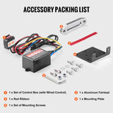 Darrahopens Tools > Other Tools > Power & Electrical Supplies VEVOR Electric Winch, 1588 kg Line Pull Capacity, 12V DC ATV Winch with Φ0.5 x 1188.7 cm 12 Strands Synthetic Rope Aluminum Fairlead Wired Remote Control, IP55 Waterproof for Towing ATV Boat