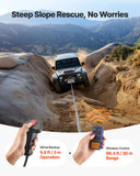 Darrahopens Tools > Other Tools > Power & Electrical Supplies VEVOR Electric Winch, 5400 kg Load Capacity, 12V DC Truck Winch with Φ9.1 mm x 24 m Steel Rope, Wireless & Wired Remote Control, IP55 Waterproof for Towing SUV Jeep Trailer Boat Off-Road Vehicle
