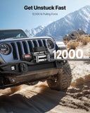 Darrahopens Tools > Other Tools > Power & Electrical Supplies VEVOR Electric Winch, 5400 kg Load Capacity, 12V DC Truck Winch with Φ9.1 mm x 24 m Steel Rope, Wireless & Wired Remote Control, IP55 Waterproof for Towing SUV Jeep Trailer Boat Off-Road Vehicle