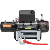 Darrahopens Tools > Other Tools > Power & Electrical Supplies VEVOR Electric Winch, 5400 kg Load Capacity, 12V DC Truck Winch with Φ9.1 mm x 26 m Steel Rope, Wireless & Wired Remote Control, Suitable for Towing SUV Jeep Trailer Boat Off-Road Vehicle