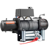Darrahopens Tools > Other Tools > Power & Electrical Supplies VEVOR Electric Winch, 5400 kg Load Capacity, 12V DC Truck Winch with Φ9.1 mm x 26 m Steel Rope, Wireless & Wired Remote Control, Suitable for Towing SUV Jeep Trailer Boat Off-Road Vehicle
