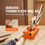 Darrahopens Tools > Other Tools > Power & Electrical Supplies VEVOR Pocket Hole Jig, 56 Pcs Mini Jig Pocket Hole System with C-clamp, Step Drill, Wrench, Drill Stop Ring, Square Drive Bit, and Screws, for DIY Carpentry Projects