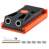 Darrahopens Tools > Other Tools > Power & Electrical Supplies VEVOR Pocket Hole Jig Kit, 12.7 to 38.1 mm Adjustable, Mini Jig Pocket Hole System with Step Drill, Hex Wrench, Drill Stop Ring, Square Drive Bit, and Screws, Reinforced Nylon Frame, for Woodworking