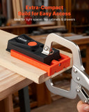 Darrahopens Tools > Other Tools > Power & Electrical Supplies VEVOR Pocket Hole Jig Kit, 12.7 to 38.1 mm Adjustable, Mini Jig Pocket Hole System with Step Drill, Hex Wrench, Drill Stop Ring, Square Drive Bit, and Screws, Reinforced Nylon Frame, for Woodworking