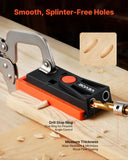Darrahopens Tools > Other Tools > Power & Electrical Supplies VEVOR Pocket Hole Jig Kit, 12.7 to 38.1 mm Adjustable, Mini Jig Pocket Hole System with Step Drill, Hex Wrench, Drill Stop Ring, Square Drive Bit, and Screws, Reinforced Nylon Frame, for Woodworking