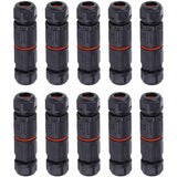 Darrahopens Tools > Other Tools > Power & Electrical Supplies Whpps 10 pcs Ip68 Waterproof Straight Connector Junction Box Electrical Wire Cable 3 Pin Outdoor Connector Plug Socket