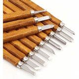 Darrahopens Tools > Other Tools > Putty Knives, Scrapers & Chisels 12 pcs Wood Carving Tool Kit - Professional Carving Chisels Knife Handle Carving Sculptures Expert Carpenter Beginners