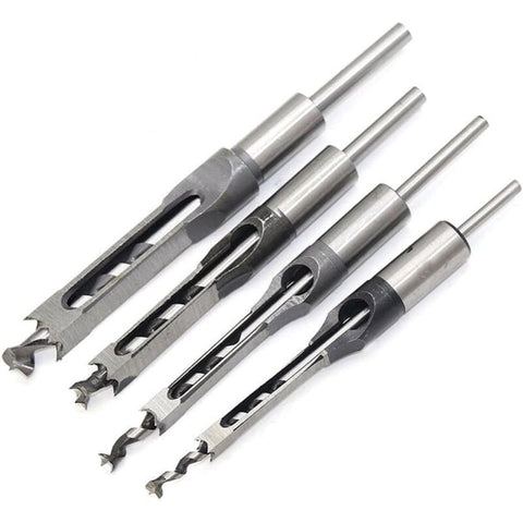 Darrahopens Tools > Other Tools > Putty Knives, Scrapers & Chisels 4 pcs Chisel Set Square Hole Drill Bits, Steel Hollow Chisel Woodworking Tools Set (1/4-1/2-5/16-3/8 Inch)