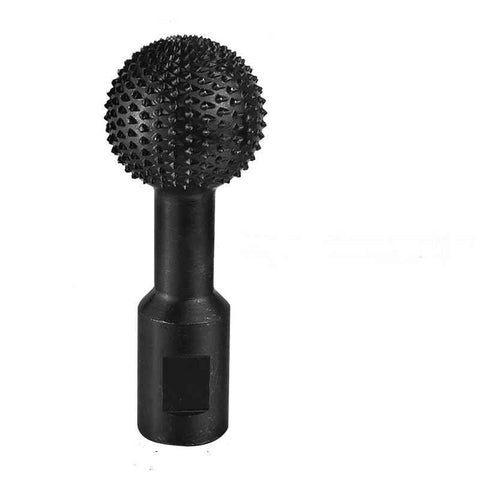 Darrahopens Tools > Other Tools > Putty Knives, Scrapers & Chisels Ball Gouge Angle Grinder Attachment - 360° Sphere Rotary Burr for Rapid Wood Carving, Heavy-Duty Steel Spherical Grinding Head with Abrasive Teeth（ Interface 10MM）