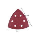 120 Pack Delta Sanding Triangles, 6 Hole Sandpaper, Grit 40 60 80 120 180 240, 90 x 90 x 90 mm
