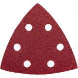 120 Pack Delta Sanding Triangles, 6 Hole Sandpaper, Grit 40 60 80 120 180 240, 90 x 90 x 90 mm