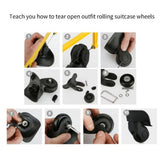 Darrahopens Tools > Other Tools > Sanding Accessories 2Pcs Luggage Suitcase Replacement Wheels Universal Rubber Swivel Caster Wheels Bearings Repair Kits with Installation Tool 56x24mm / 2.2x0.9in In Australia - Darrahopens