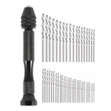 Darrahopens Tools > Other Tools > Screwdrivers 49pcs Mini Hand Drill Vise Hand Bits Twist Woodworking Set Precision Pin Tool