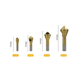Darrahopens Tools > Other Tools > Screwdrivers 4PCS HSS Countersink Chamfer Drill Bit Set Titanium Coated Deburring Tools