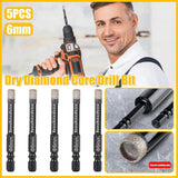 Darrahopens Tools > Other Tools > Screwdrivers 5Pcs Dry Diamond Core Drill Bit 6mm HoleSaw Cut Marble Tile Porcelain Granite