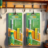 Darrahopens Tools > Other Tools > Screwdrivers Green and Yellow 11-Piece Magnetic Screwdriver Bit Set - Chrome Vanadium Steel Bits, Ergonomic Handle, 7mm Hex Shank - Multi-Purpose DIY Tool Kit for Home, Auto Repair, Electronics