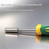 Darrahopens Tools > Other Tools > Screwdrivers Green and Yellow 11-Piece Magnetic Screwdriver Bit Set - Chrome Vanadium Steel Bits, Ergonomic Handle, 7mm Hex Shank - Multi-Purpose DIY Tool Kit for Home, Auto Repair, Electronics