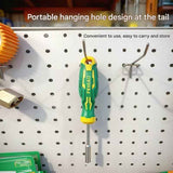 Darrahopens Tools > Other Tools > Screwdrivers Green and Yellow 11-Piece Magnetic Screwdriver Bit Set - Chrome Vanadium Steel Bits, Ergonomic Handle, 7mm Hex Shank - Multi-Purpose DIY Tool Kit for Home, Auto Repair, Electronics