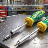 Darrahopens Tools > Other Tools > Screwdrivers Green and Yellow 11-Piece Magnetic Screwdriver Bit Set - Chrome Vanadium Steel Bits, Ergonomic Handle, 7mm Hex Shank - Multi-Purpose DIY Tool Kit for Home, Auto Repair, Electronics
