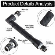 Darrahopens Tools > Other Tools > Screwdrivers Mini Screwdriver And Bits, 1/4" Drive, L-Shaped Double Head Hexagonal Handle Extension Socket Wrench Flathead Torx
