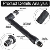 Darrahopens Tools > Other Tools > Screwdrivers Mini Screwdriver And Bits, 1/4" Drive, L-Shaped Double Head Hexagonal Handle Extension Socket Wrench Flathead Torx