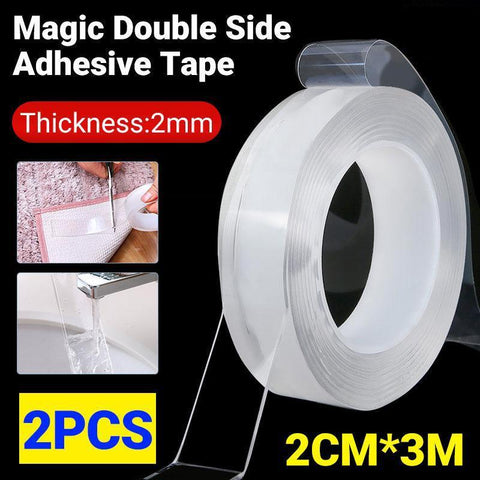 Darrahopens Tools > Other Tools > Tape 20mm Reusable Double Side Nano Tape Trackless Clear Adhesive Invisible Anti-Slip