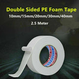 Darrahopens Tools > Other Tools > Tape Double Sided White Pe Foam Sticky Tape Mounting Diy Craft Strong Adhesive 2.5M - 20mm*2.5m
