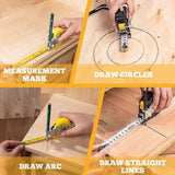 Darrahopens Tools > Other Tools > Tape Tape Measure Positioner with Marking Aluminum Guide for Accuracy & Contour