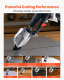 Darrahopens Tools > Other Tools > Tape VEVOR Metal Shear/Cutter Drill Attachment, Sheet Metal Cutter with 360-Degree Pivoting Head, Sharp Blades,Ideal for 18 GA Galvanized Steel, 20 GA Stainless Steel, Aluminum Plate, Plastic, Cardboard