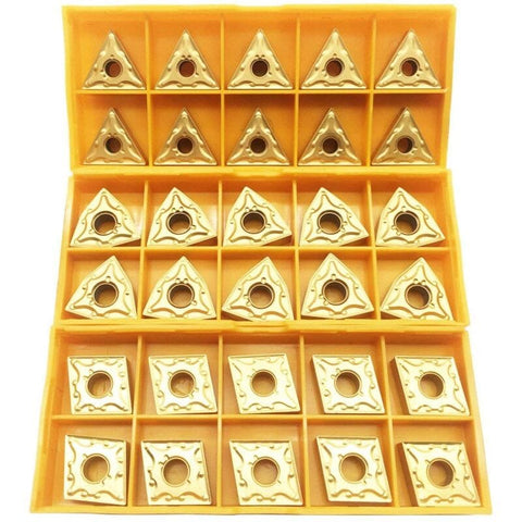 Darrahopens Tools > Other Tools > Tool Blades 30 pcs Cnmg 431 + Wnmg 431 + Tnmg 331 Cnc Indexable Solid Carbide Blades For Lathe Turning Tool Holder.
