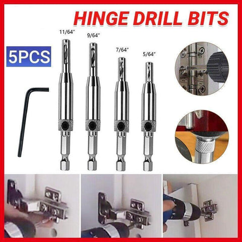 Darrahopens Tools > Other Tools > Tool Blades 4X Self-Centering Drill Bits Hex Shank Pilot Door Drawer Hinge Hole Screw Guide
