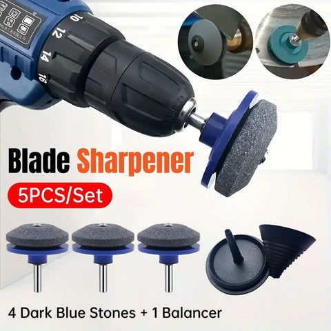 Darrahopens Tools > Other Tools > Tool Blades 5PCS Lawn Mower Blade Sharpener Wind Powered Balancer Hardware Sharpening Tool