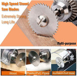 Darrahopens Tools > Other Tools > Tool Blades 6 pcs Hss Saw Blades Set With 1Pc 1/8" Shank Extension ROd, Cutting Wheel Set For ROtary Tools
