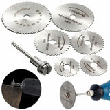 Darrahopens Tools > Other Tools > Tool Blades 6 pcs Hss Saw Blades Set With 1Pc 1/8" Shank Extension ROd, Cutting Wheel Set For ROtary Tools