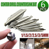 Darrahopens Tools > Other Tools > Tool Blades 6Pcs Combined Center Drill Countersink Bit Lathe Mill Tackle Kit High Speed