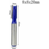 Darrahopens Tools > Other Tools > Tool Blades 8 pcs 8Mm Shank Double Flute Straight ROuter Bit Set For Woodworking Tools 5Mm, 6Mm, 8Mm, 10Mm, 12Mm, 14Mm, 18Mm, 20Mm