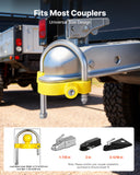 Darrahopens Tools > Other Tools > Tool Blades VEVOR Trailer Hitch Lock Kit, Fits for 46 mm, 50.8 mm, 58.7 mm Couplers, Heavy-Duty Anti-Theft Trailer Ball Lock with Keys, Prying-Resistant, Adjustable Height Design for RVs, Boats, Trailers