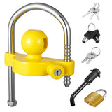 Darrahopens Tools > Other Tools > Tool Blades VEVOR Trailer Hitch Lock Kit, Fits for 46 mm, 50.8 mm, 58.7 mm Couplers, Heavy-Duty Anti-Theft Trailer Ball Lock with Keys, Prying-Resistant, Adjustable Height Design for RVs, Boats, Trailers