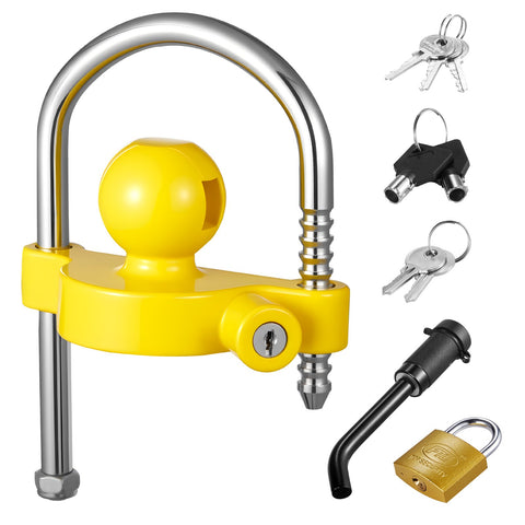 Darrahopens Tools > Other Tools > Tool Blades VEVOR Trailer Hitch Lock Kit, Fits for 46 mm, 50.8 mm, 58.7 mm Couplers, Heavy-Duty Anti-Theft Trailer Ball Lock with Keys, Prying-Resistant, Adjustable Height Design for RVs, Boats, Trailers