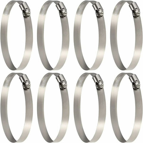 Darrahopens Tools > Other Tools > Tool Clamps & Vices 8 pcs Hose Clamp, Adjustable 91-114Mm Stainless Steel Hose Clips Sizes For Fixing Hoses And Pipes