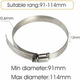 Darrahopens Tools > Other Tools > Tool Clamps & Vices 8 pcs Hose Clamp, Adjustable 91-114Mm Stainless Steel Hose Clips Sizes For Fixing Hoses And Pipes