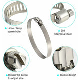 Darrahopens Tools > Other Tools > Tool Clamps & Vices 8 pcs Hose Clamp, Adjustable 91-114Mm Stainless Steel Hose Clips Sizes For Fixing Hoses And Pipes