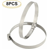 Darrahopens Tools > Other Tools > Tool Clamps & Vices 8 pcs Hose Clamp, Adjustable 91-114Mm Stainless Steel Hose Clips Sizes For Fixing Hoses And Pipes