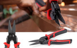 Darrahopens Tools > Other Tools > Tool Clamps & Vices Black and Red 5 in 1 Interchangeable Plier Tool Set - High Carbon Steel - Wire Stripper, Crimper, Cutter, Linesman Pliers, Shear - Multi-Purpose for Electricians, DIY, Home Repair, Compact & Durable