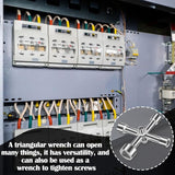 Darrahopens Tools > Other Tools > Tool Sockets 4-way Triangle Wrench Set 5 Sizes 7mm 10mm 12mm 13mm 18mm Inner Diameter for Electrical Cabinets Meters