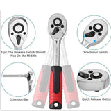 Darrahopens Tools > Other Tools > Tool Sockets 46-Piece 1/4 Inch Drive Socket Wrench Set, Chrome Vanadium Ratchet and Bit Kit, Black Case