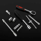 Darrahopens Tools > Other Tools > Tool Sockets 46-Piece 1/4 Inch Drive Socket Wrench Set, Chrome Vanadium Ratchet and Bit Kit, Black Case