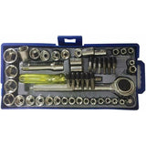 Darrahopens Tools > Other Tools > Tool Sockets 50 pcs 1/4" 3/8" Socket Wrench Set With Reversible Ratchet Handle Drive 12 pcs Hexagon Screw Bits With Case
